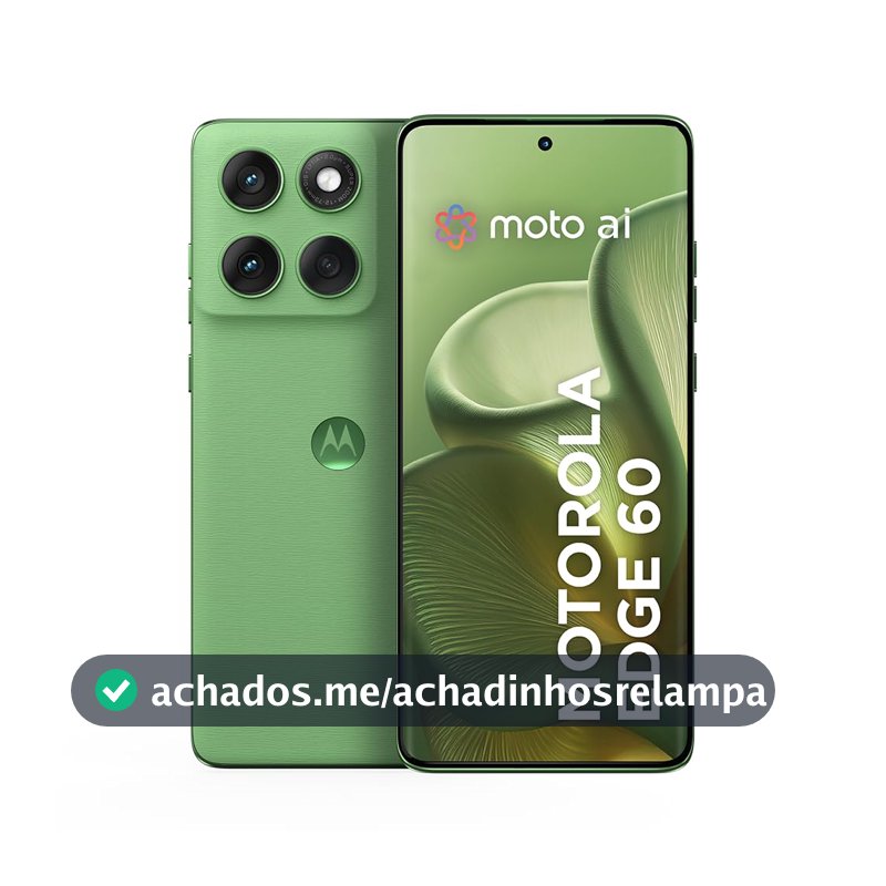 Smartphone Motorola Edge 60 5G - 512GB 12GB RAM+12GB Ram Boost Tela Quad-Curve moto AI 50MP Sony Camera ultrarresistencia militar IP68 + IP69 - Verde