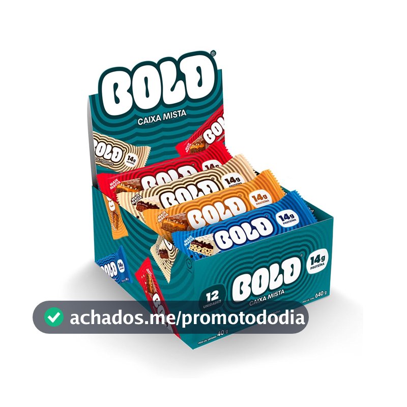 Bold Barra de Proteína Caixa Mista (12 Unid) 40G com 14g de Proteína
