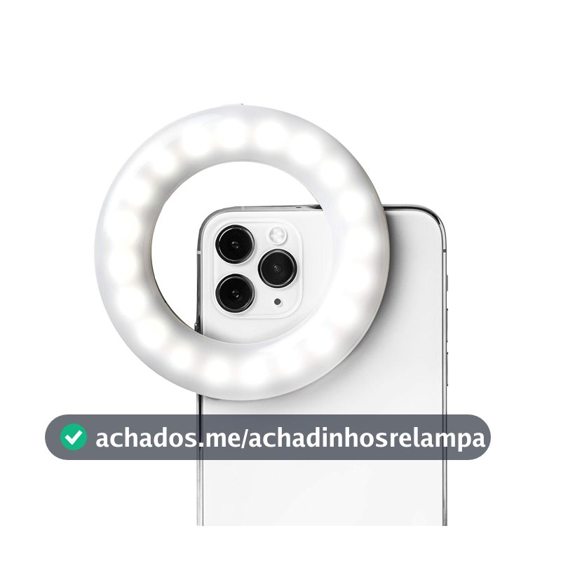Ring light LITTIL Selfie One para celular, iPhone, Android ou notebook