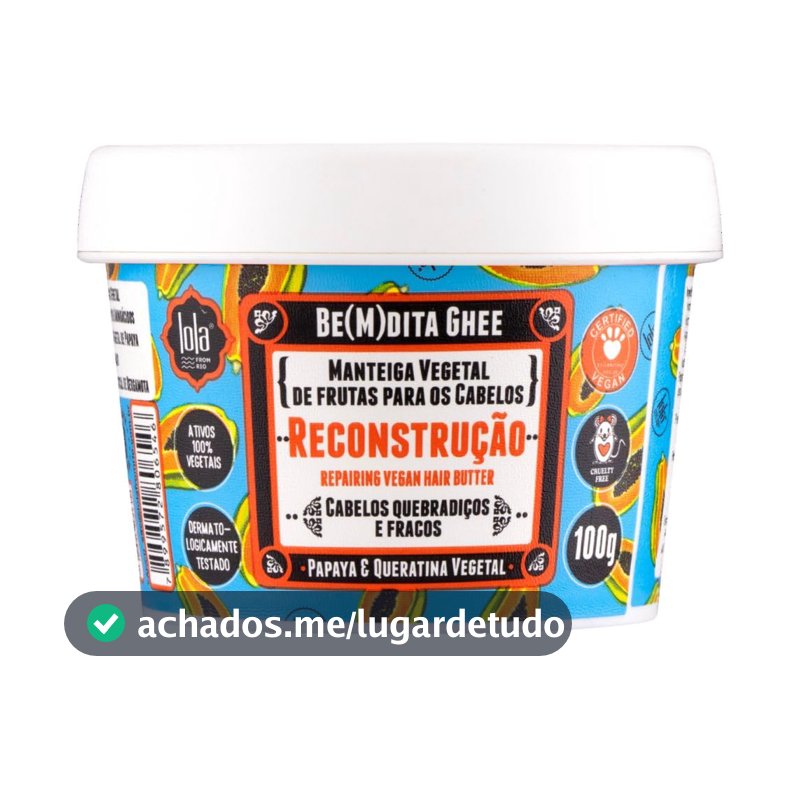 Manteiga Capilar Lola Cosmetics Be(M) dita Ghee, Papaya, 100g