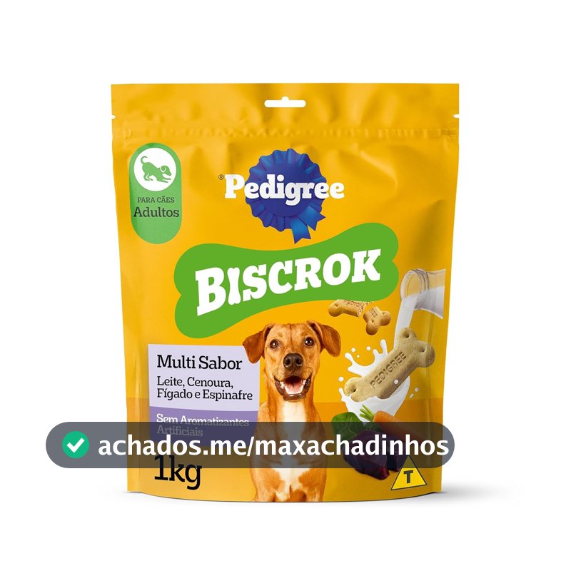 Biscoito Pedigree Biscrok Para Cães Adultos Multi, 1 kg