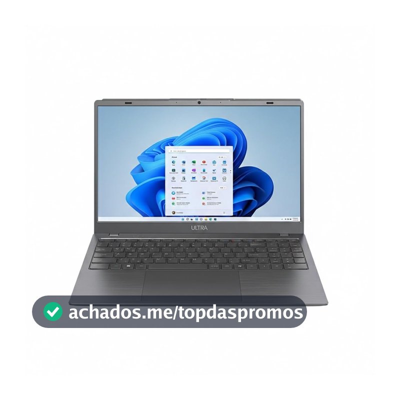 Notebook Multi Ultra 15.6" Full HD Intel Pentium Gold 6500Y 4GB RAM 128GB eMMC Windows 11 Home Copilot Câmera 2MP - UB365