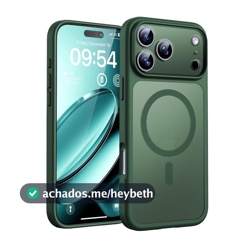 TOCOL Capa Capinha para iPhone 17 Pro Case 6.3 Pol, Verde Alpine