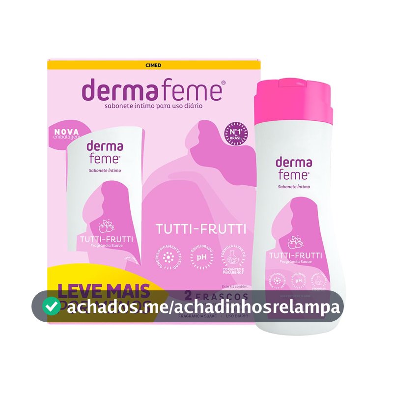 Dermafeme Sabonete Líquido Íntimo Teen 200Ml Branco 2 Unidades