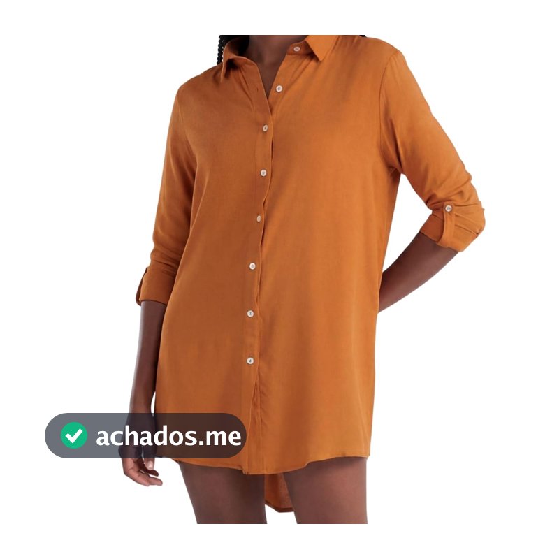 Camisão Feminino She Saída de Praia Chemise em Viscose Verão Dry Fit