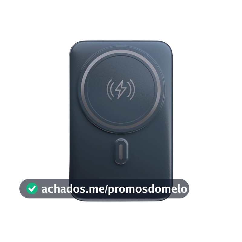 Geonav Power Bank, Carregador Portátil Universal por Indução 10.000mAh, Carregamento rápido, Suporte Dobrável, Compatível com MagSafe®, PB10MAGSG, Cinza