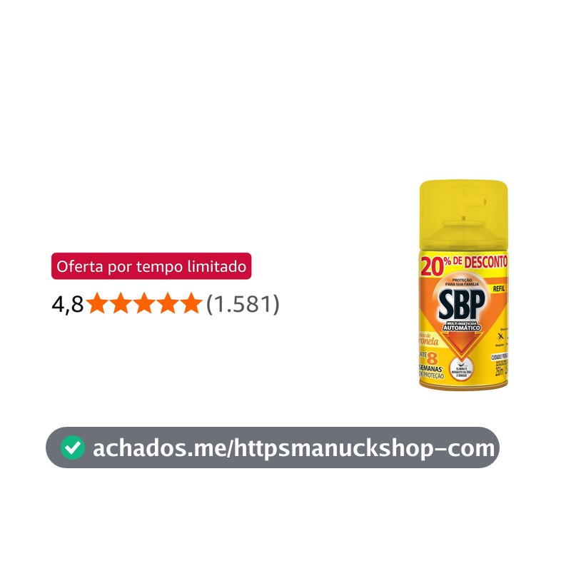 Multi Inseticida Automático Refil Citronela 250 ml Embalagem Econômica, SBP, 250 Ml