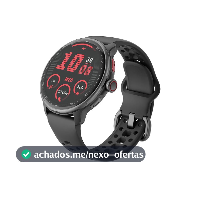 SmartWatch GPS FB050, Relogio Smartwatch Masculino e Feminino, 1,43 polegadas HD AMOLED, chamada Bluetooth, Esportivos relógio com voz por IA, Compatível com Android iOS, 2 Pulseiras Preto