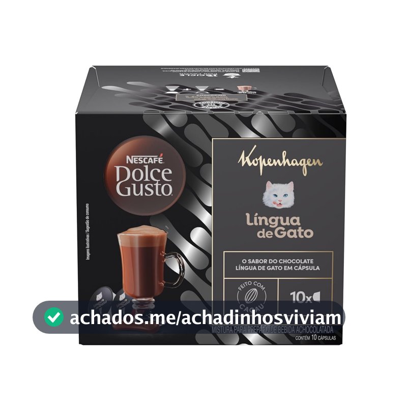 Achocolatado em Cápsula Nescafé Dolce Gusto Kopenhagen Língua de Gato 10 cápsulas