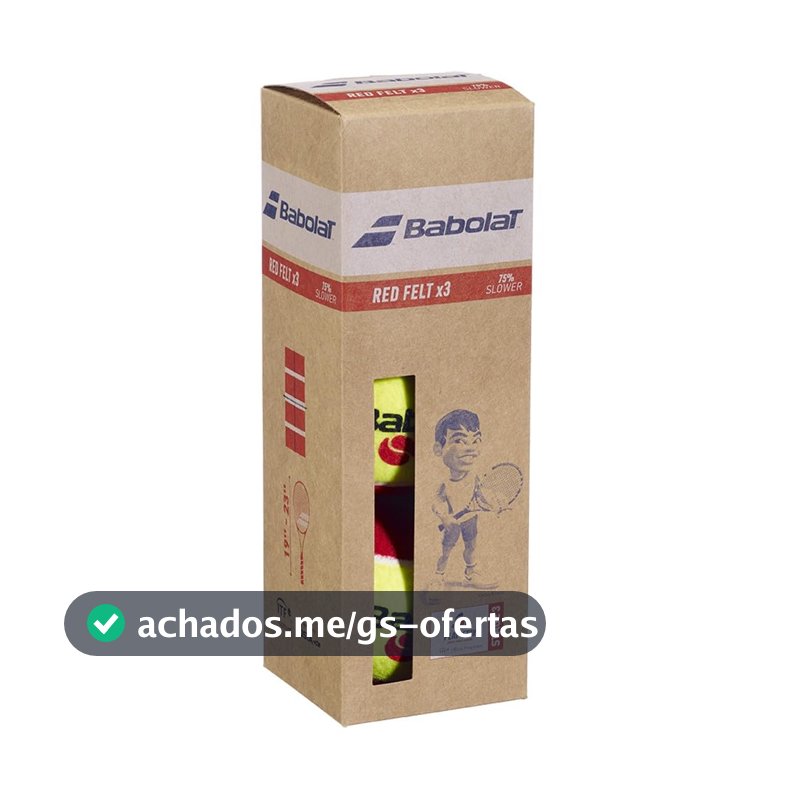 Bola de Tênis Babolat, Red Felt 03 Bolas