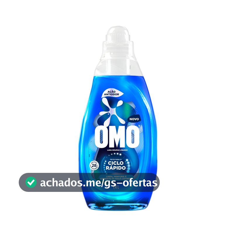 Lava-Roupas Líquido Omo Ciclo Rápido Ação Antiodor Frasco 1,4l