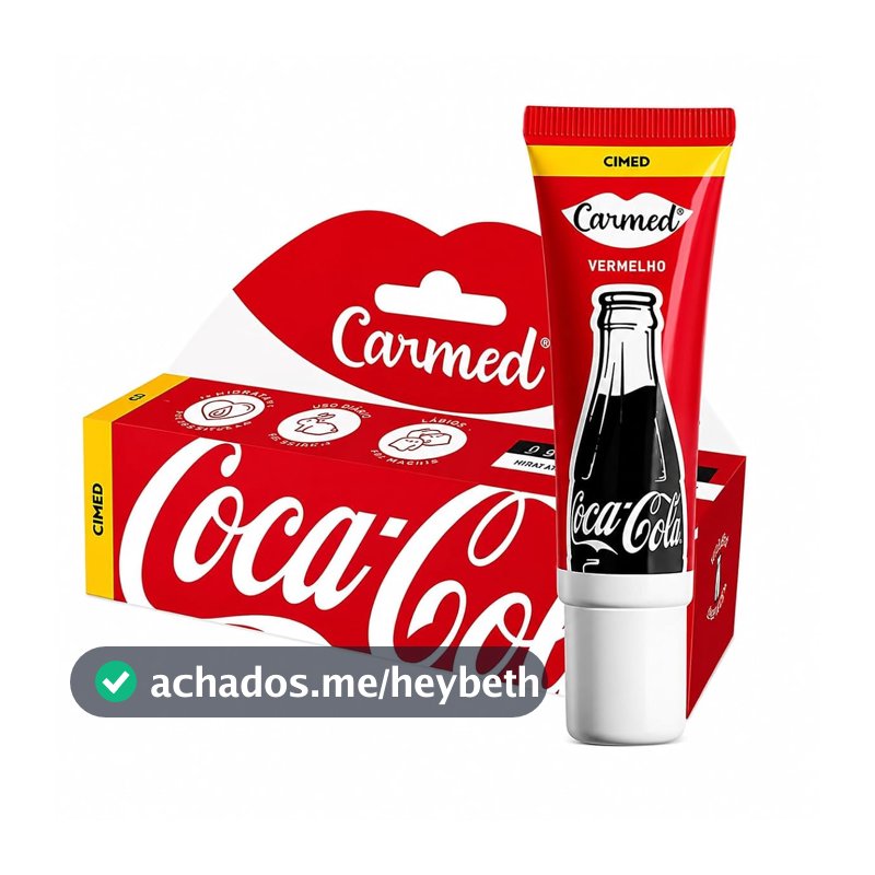 Hidratante Labial Carmed Coca-Cola Vermelho 10g