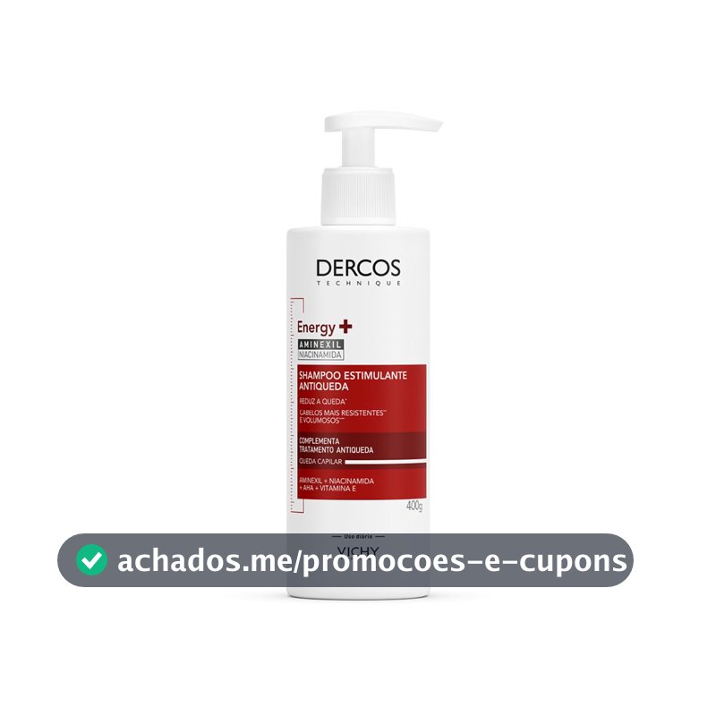Vichy Dercos Energy+ Shampoo Antiqueda Estimulante com Aminexil 1.5%, 400g