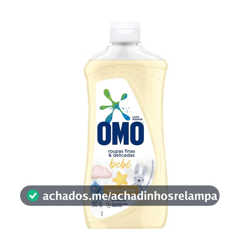 OMO Sabão Líquido Roupas Finas E Delicadas Bebê 900Ml