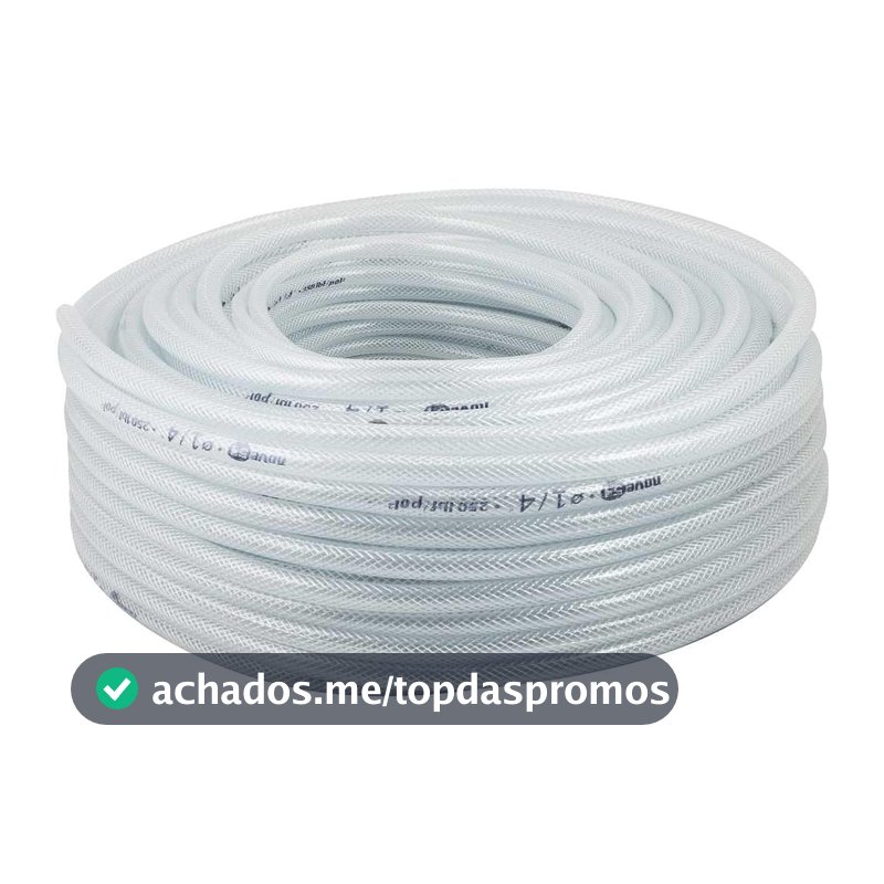 Mangueira PVC Cristal Trançada Ptn 250 Libras 5/16" Nove54