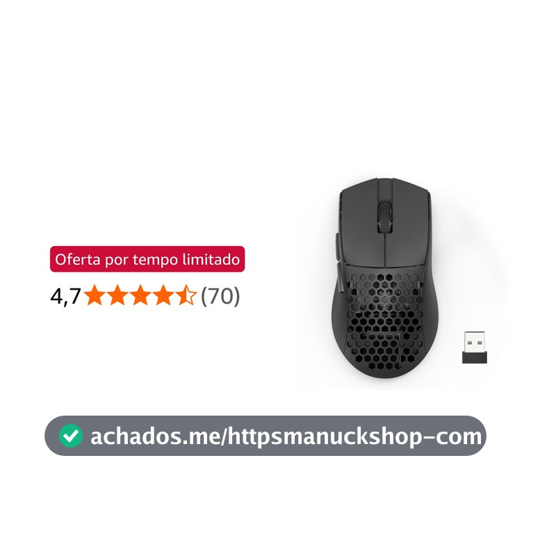 Mouse Gamer Redragon Astrolabe Lite Preto PAW3313 10000 DPI Sem Fio Tri-Mode USB 2.4GHz Bluetooth, USB Tipo-C Estrutura Perfurada Honeycomb 49g Cabo Paracord M725-LIT