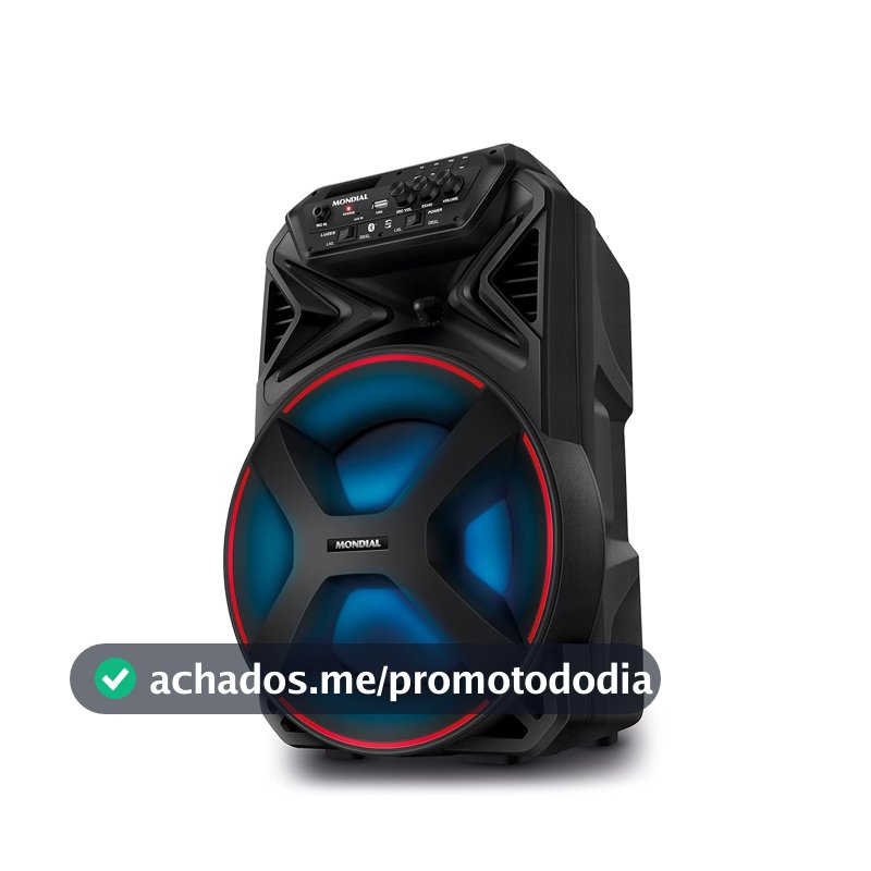MONDIAL Caixa Amplificada Connect Partyplus, Preto, 250W RMS, Bivolt - CM-250
