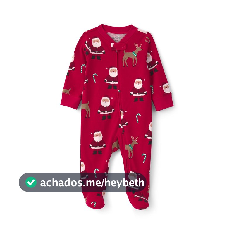 Macacão de dormir para bebês Interlock Holiday Sleep and Play Carter'sUnisex Bebê