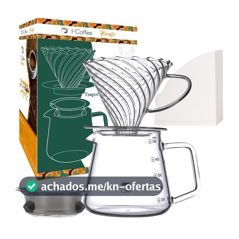Kit Cafeteira V02 Conjunto Passador de Café Coador Jarro Vidro