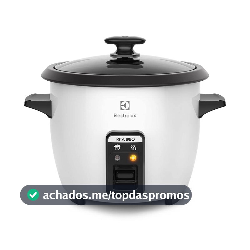 Electrolux Panela Elétrica vapor arroz capacidade 1,3L 7 xícaras manter aquecido panela removivel antiaderente tampa vidro RCB50 branca 220v por Rita Lobo