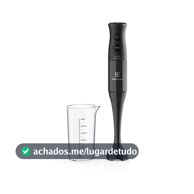 Mixer de mão Electrolux Preto 400W com Tecnologia TruFlow 1 velocidade função turbo EIB05 127V