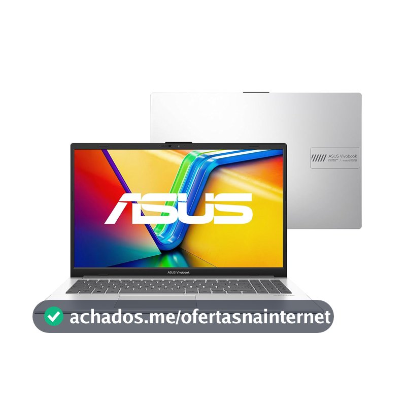 Notebook ASUS Vivobook Go 15, Intel Core i3 N305, 4GB, 128GB SSD, W11 Home, Tela 15.6" FHD Cool Silver - E1504GA-NJ440W