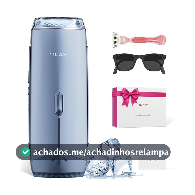Depilador a Laser IPL MLAY T18 com Resfriamento, ANVISA, Bivolt