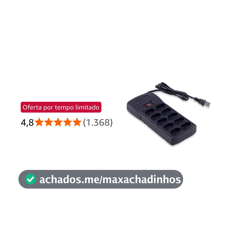 Filtro de Linha com Disjuntor 10T, Force Line, Preto