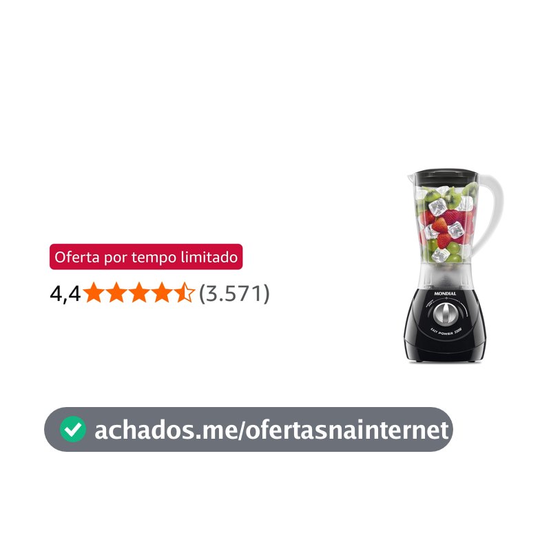MONDIAL Liquidificador Easy Power, Preto, 550W, 110V - L-550-B