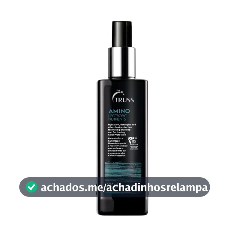Spray Protetor de Calor TRUSS Professional Amino Miracle, 220 ml, Repara Cabelos Danificados, Controle de Frizz, Brilho