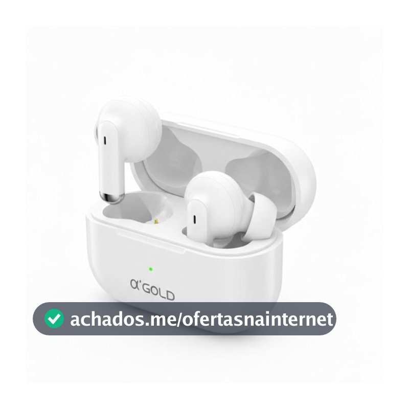 Fone de Ouvido Bluetooth 5.4 Mini Portátil IPX4 – Earbuds Sem Fio com Case 250mAh, Touch Control e USB Tipo C para Android e iPhone (Branco)