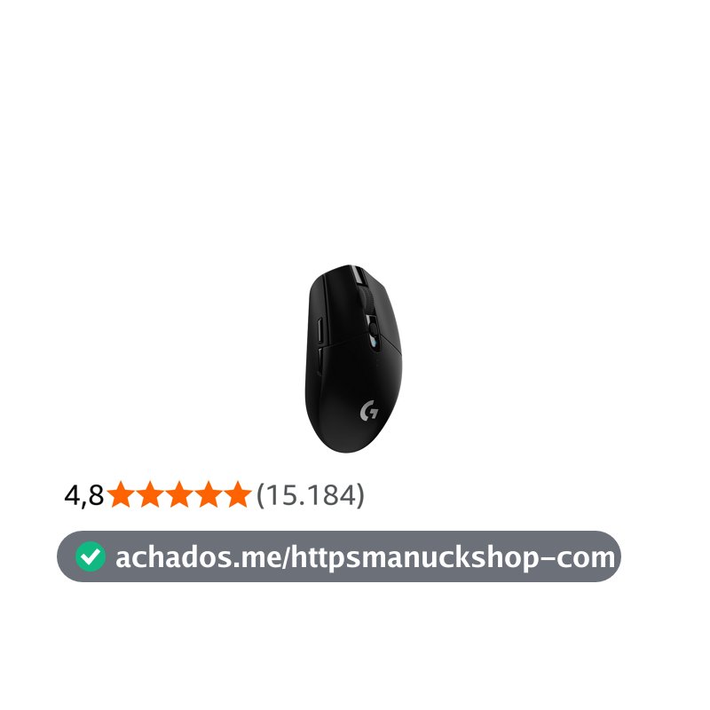 Mouse Gamer Sem Fio Logitech G305 LIGHTSPEED com 6 Botões Programáveis e Até 12.000 DPI - Preto