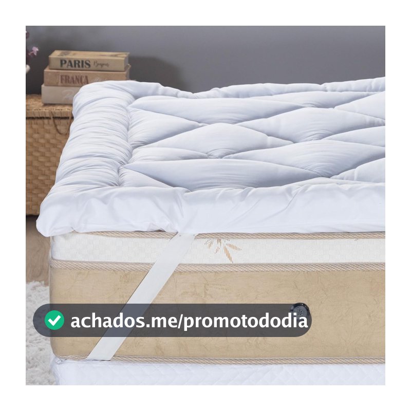Casa Dona Pillow Top 400 Fios Toque de Plumas, Queen