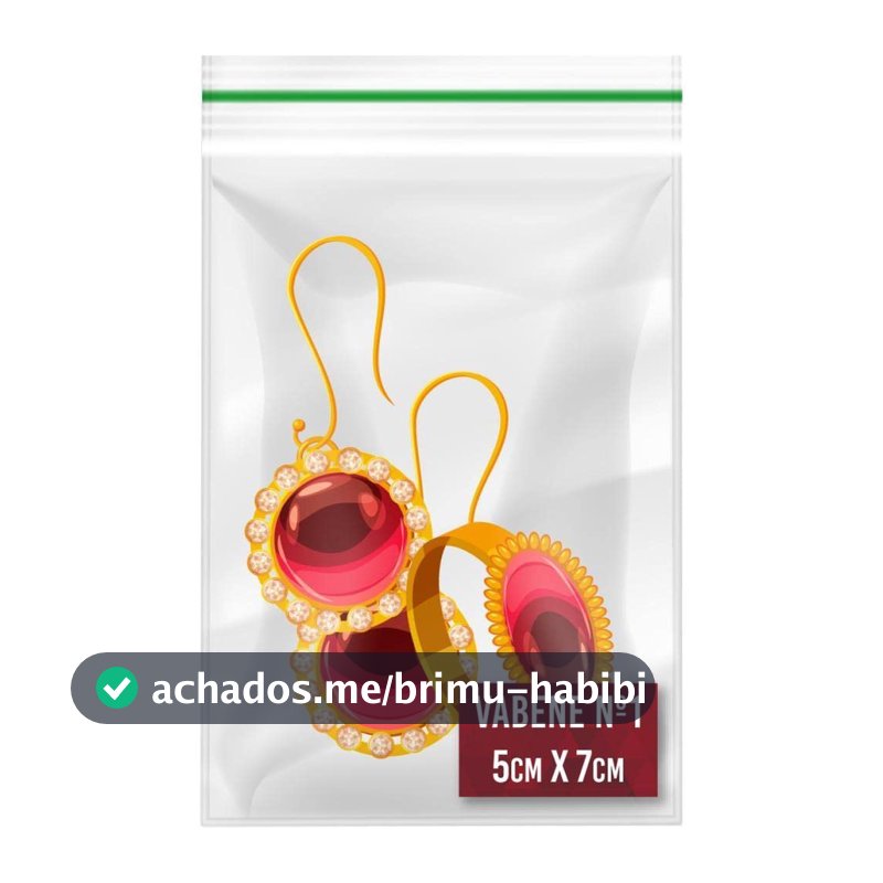 Saco Zip, Vabene, Transparente, Nº 1, 5x7 cm, Pacote com 100