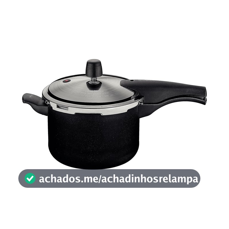 Panela de Pressão Tramontina Vancouver Effect em Alumínio com Revestimento Interno e Externo em Antiaderente Starflon Max Preto 20 cm 4,5 L