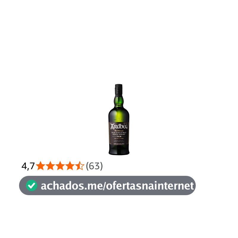 Whisky Single Malt Ardbeg 10 Anos, Glenmorangie, 750 ml