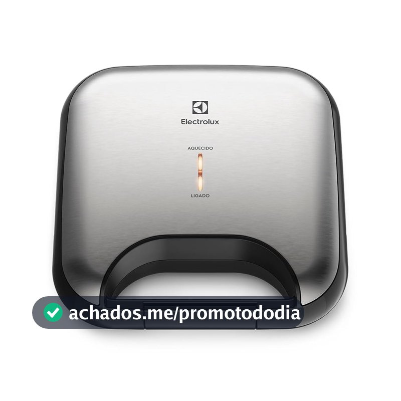 Sanduicheira grill chapa ondulada elétrico Electrolux antiaderente inox ESG20 127v