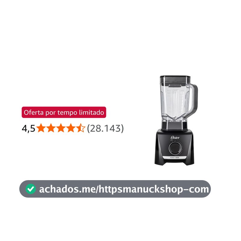 Liquidificador 1400 Full Oster Preto 3,2L - 127V