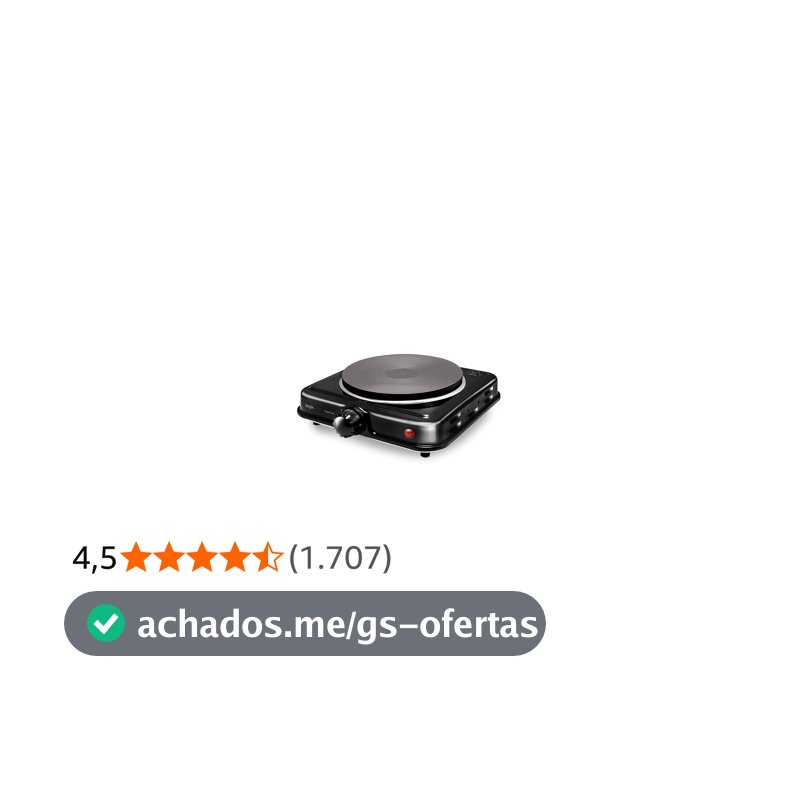 Fogão Elétrico Portátil Cooktop Elgin Single Cook 1 Boca - 110V