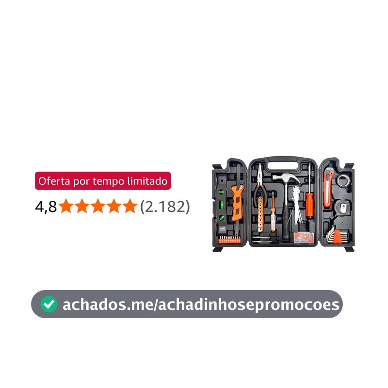 Sparta Maleta de ferramentas kit com 165 peças