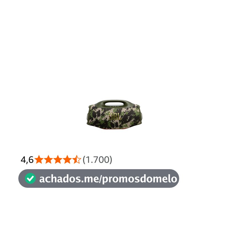JBL, Caixa de Som, Boombox 4, Bluetooth, Som JBL Pro, AI Sound Boost, Graves Personalizáveis, Bateria de até 34h, IP68, Áudio Lossless – Squad