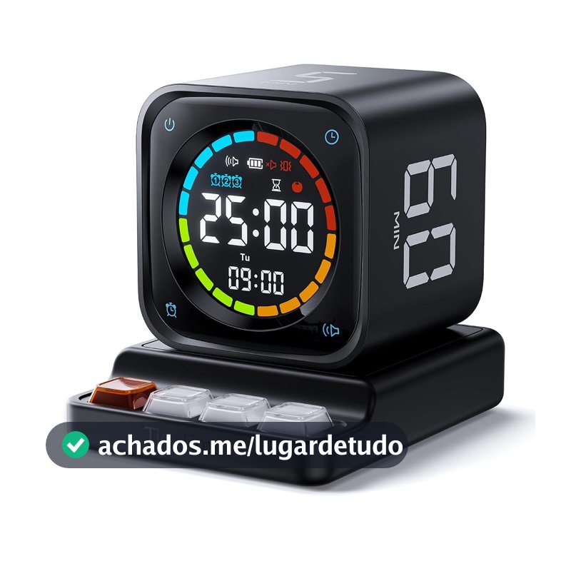 Ticktime TK3 Pomodoro Timer Cube para foco, estudo, trabalho, tarefa, TDAH