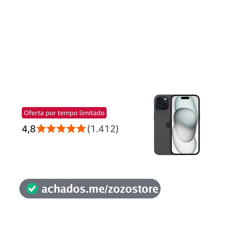 Apple iPhone 15 (256 GB) — Preto
