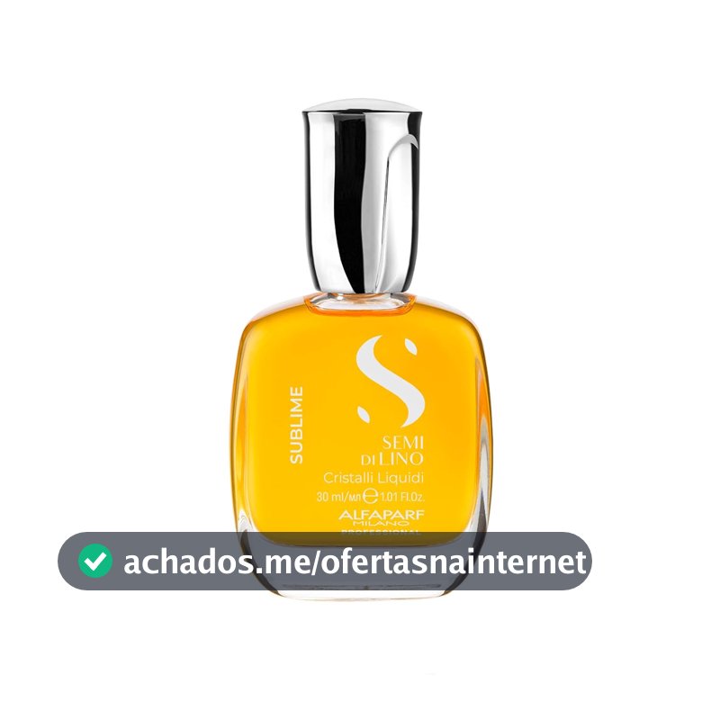 Alfaparf Milano Semi di Lino Sublime Cristalli Liquidi Óleo Capilar com Proteção Térmica – todos os tipos de cabelos - Protege e ilumina - Fórmula vegana – Qualidade Profissional de salão 30ml