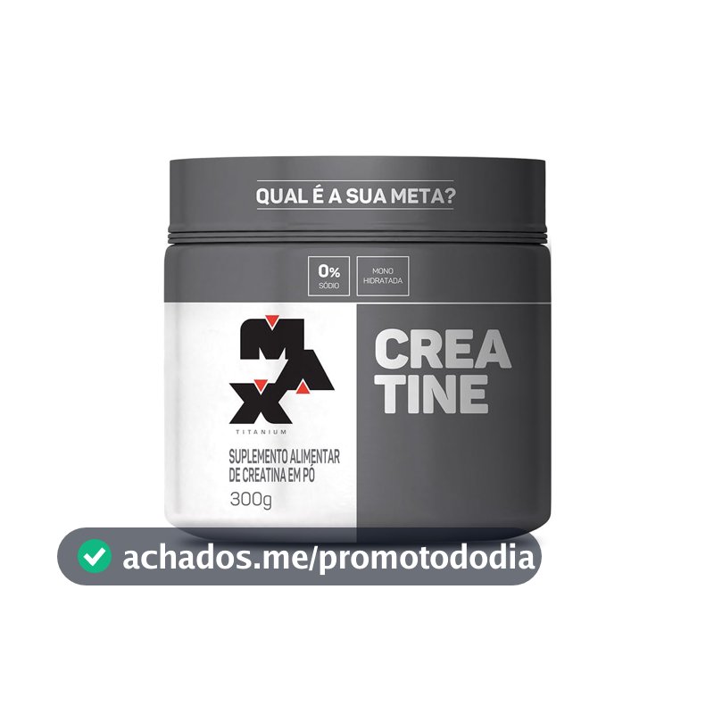 Max Titanium Creatina Pote Monohidratada (300g) 100% Pura
