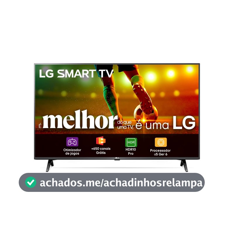Smart TV 43" LG Full HD 43LR6700 Processador α5 Ger6 AI Alexa integrado LG Channels webOS 23 compatível com Controle Smart Magic