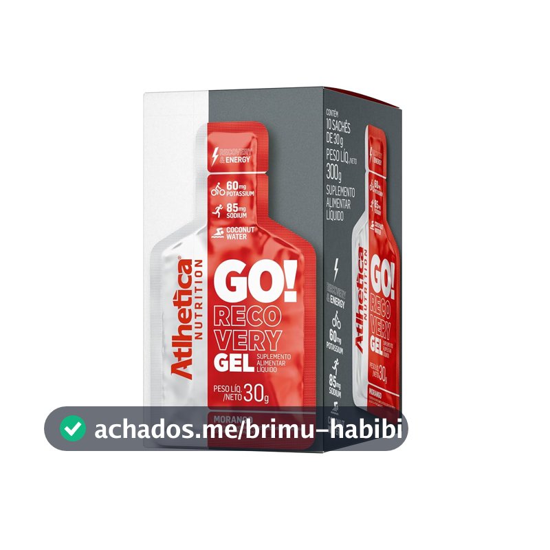 Atlhetica Nutrition Go Energy Gel (10 Sachês) - Sabor Morango