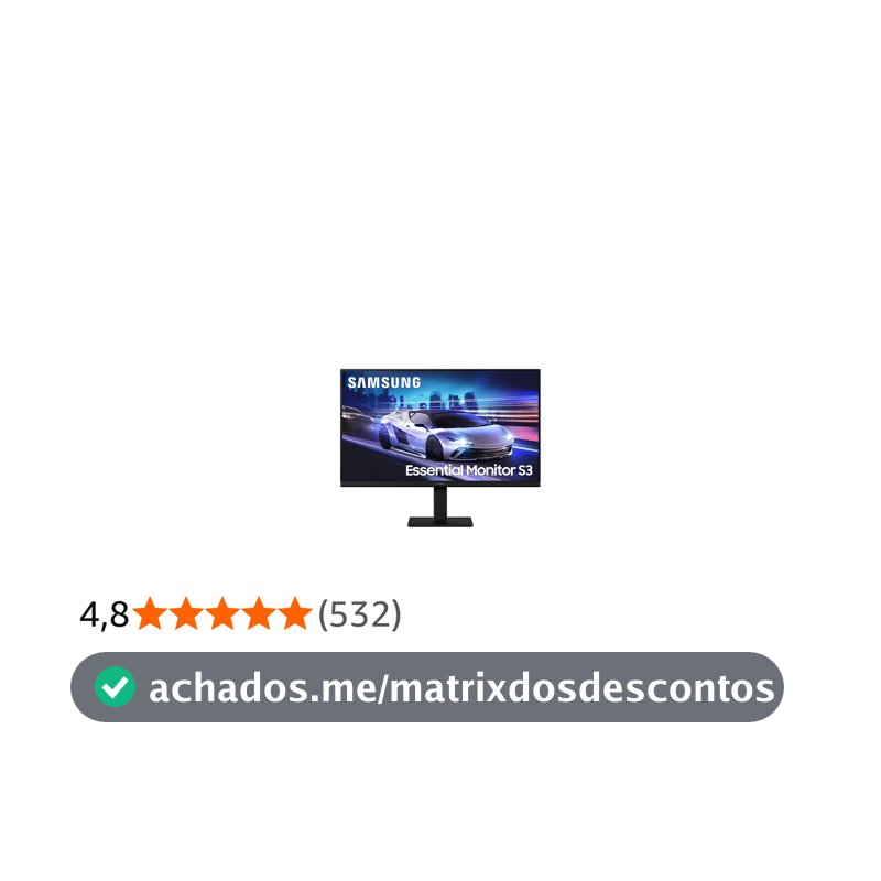 Monitor Gamer Samsung 24" FHD, 120 Hz, HDMI, Preto, S3