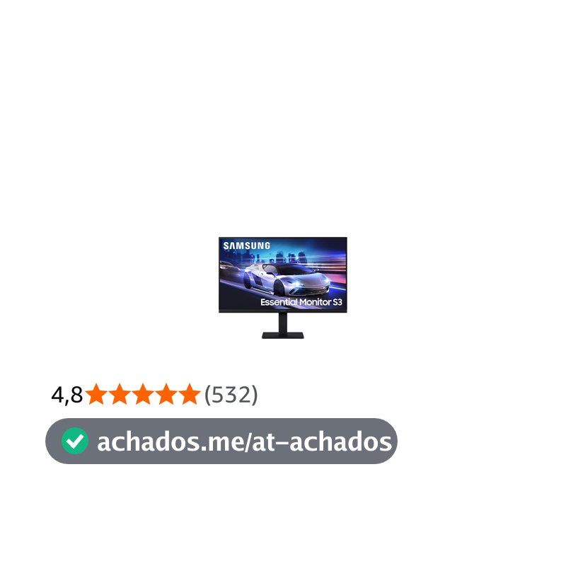Monitor Gamer Samsung 24" FHD, 120 Hz, HDMI, Preto, S3