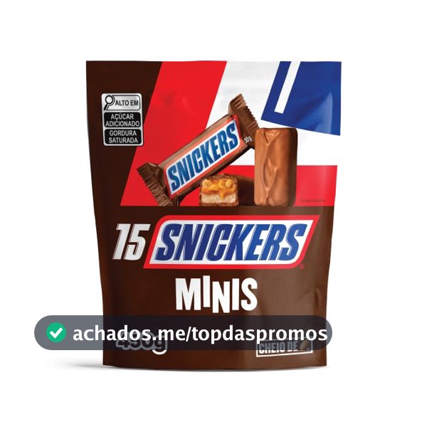 Chocolate Snickers Original Minis 15Un